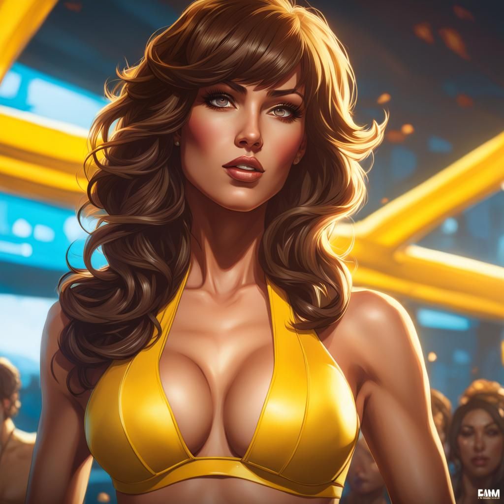 April O'Neil Portrait in Hyperdetailed Style