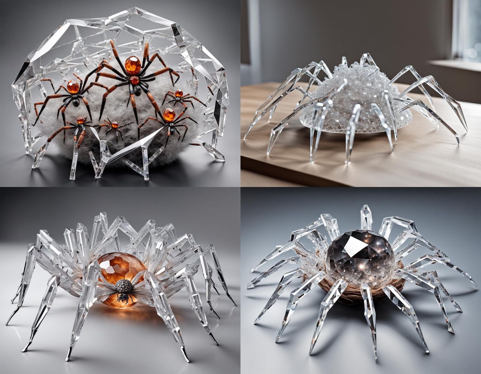Crystalline Spider Nest Digital Art