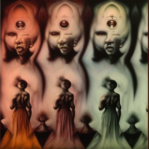 Surreal Multidimensional Composition in Ethereal Style