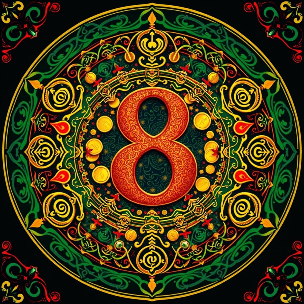 Vibrant Mandala of Universal Significance in Jewel Tones