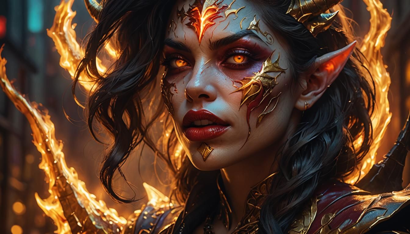 Crossroads Female Demon sealed with a Kiss