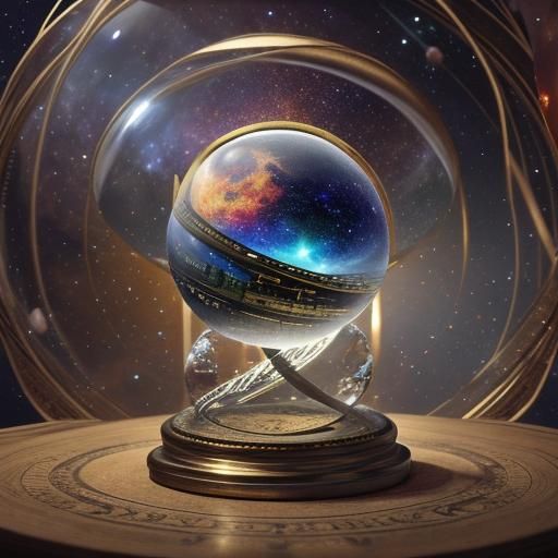 Galaxy in Hourglass: Epic Digital Matte Painting