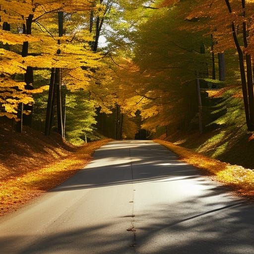 Autumn Farmers Market on Sunny Country Road