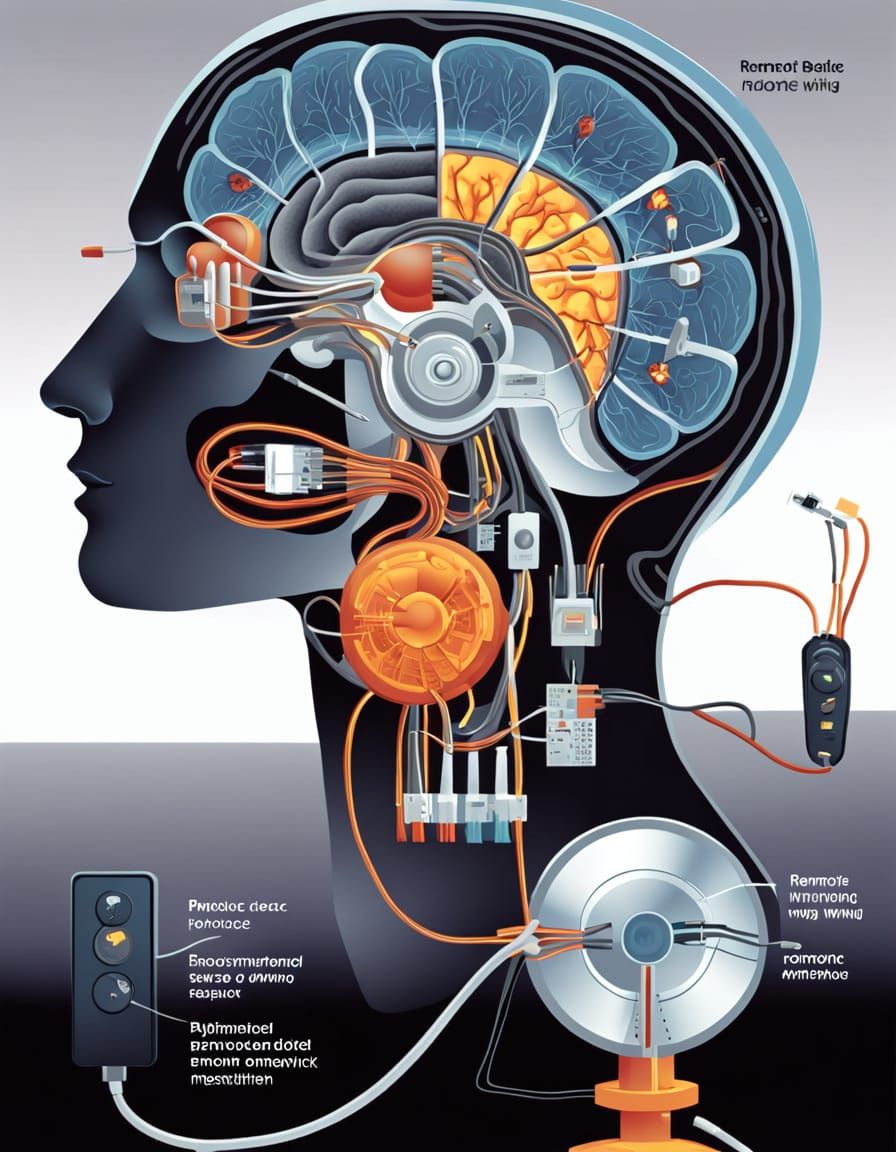 Human Head MRI Scan with Electric Device