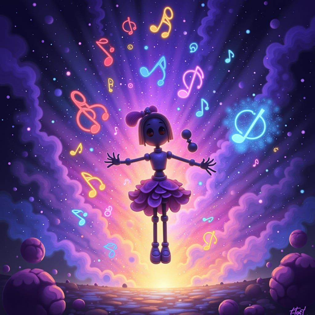 Ethereal Pop Star Sings Magic Music in Anime Style