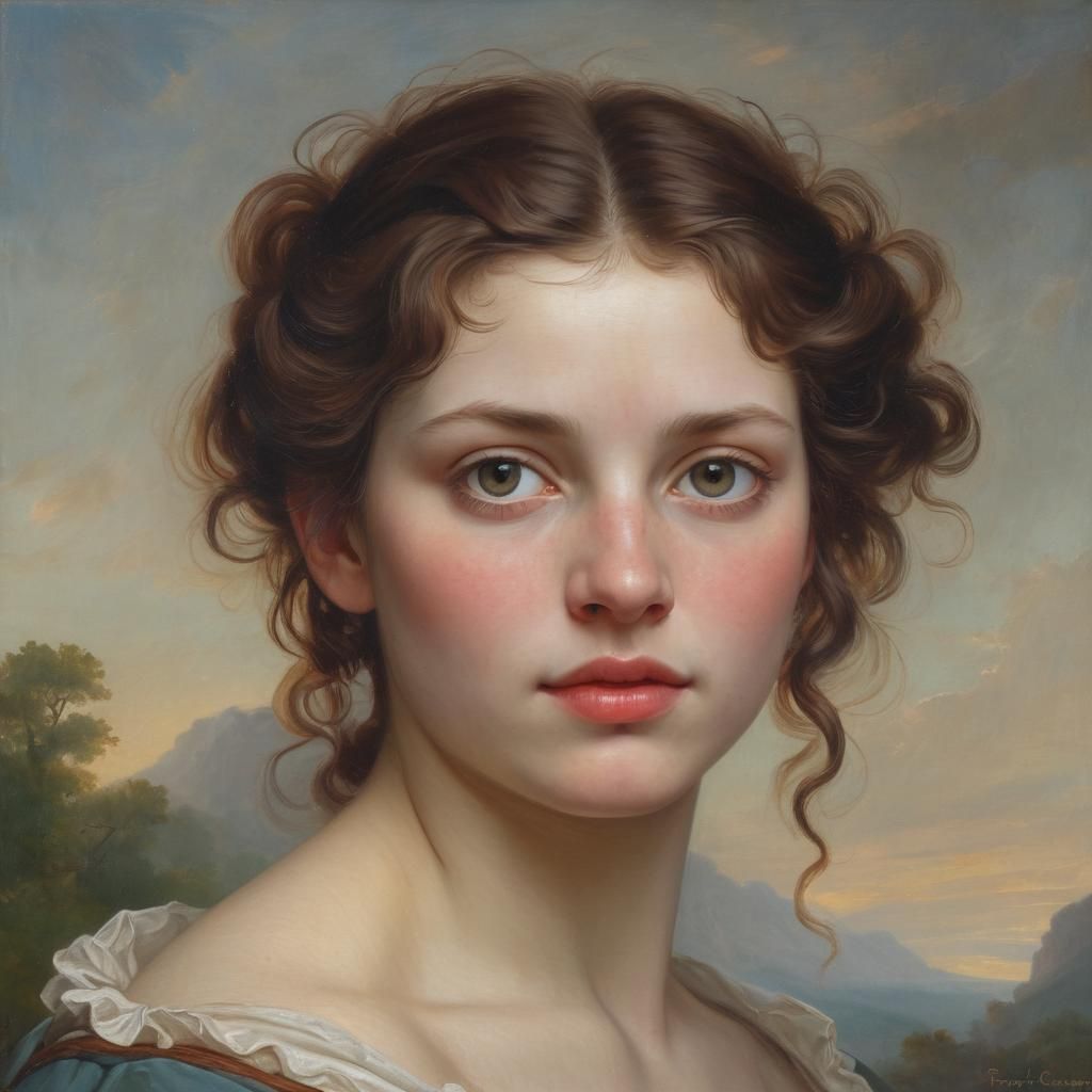 Dreamy Woman in Romantic Digital Painting