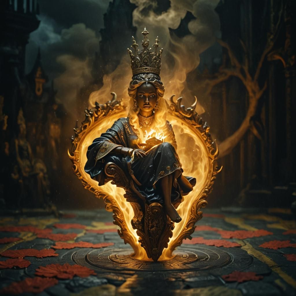 Queen Iikhy and Witches in Film Noir Cityscape