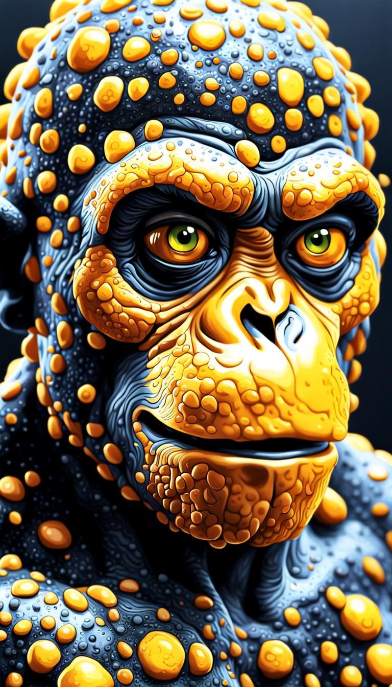 Realistic Close-Up of Monkeypox Cell Structure