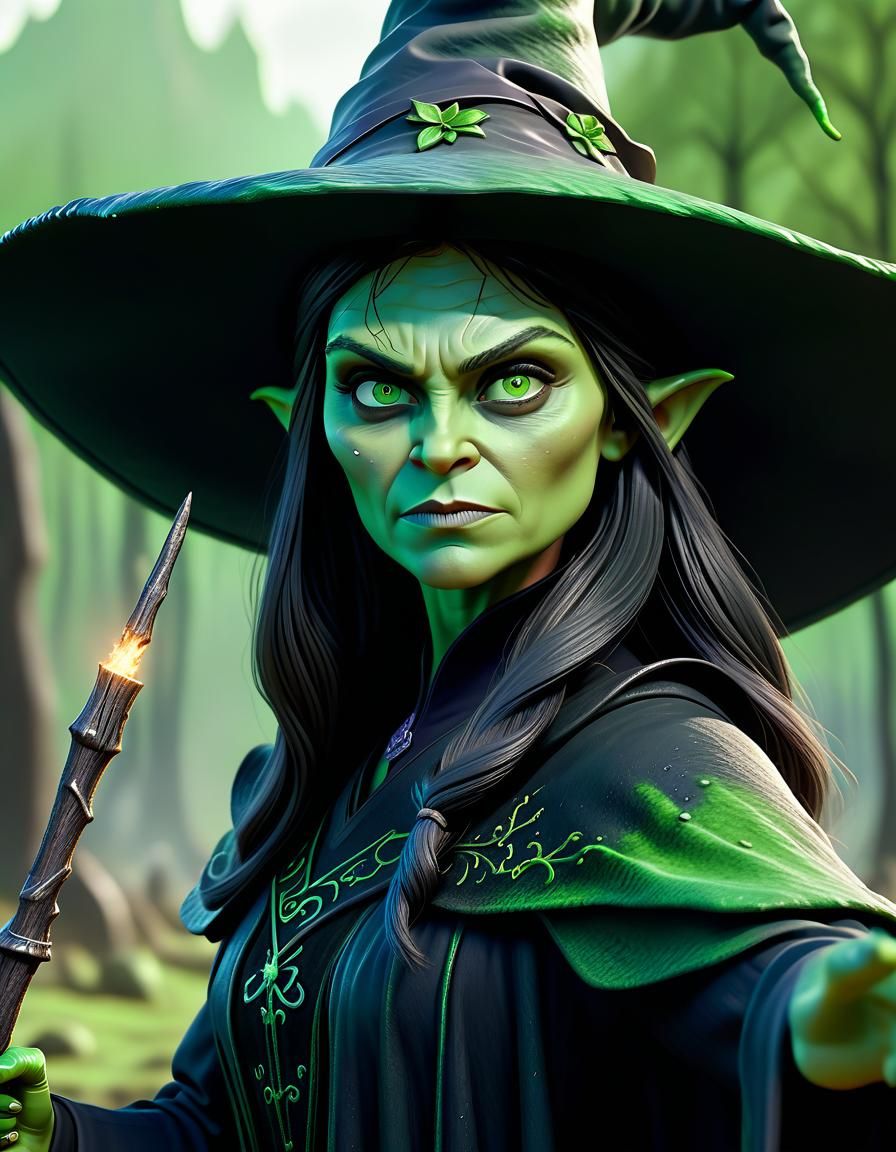 Elphaba Thropp 3D Animation in Oil Painting Style