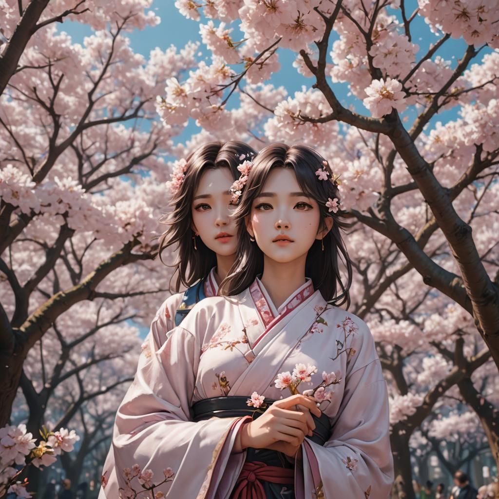Cherry Blossoms in Romantic Fairytale Style