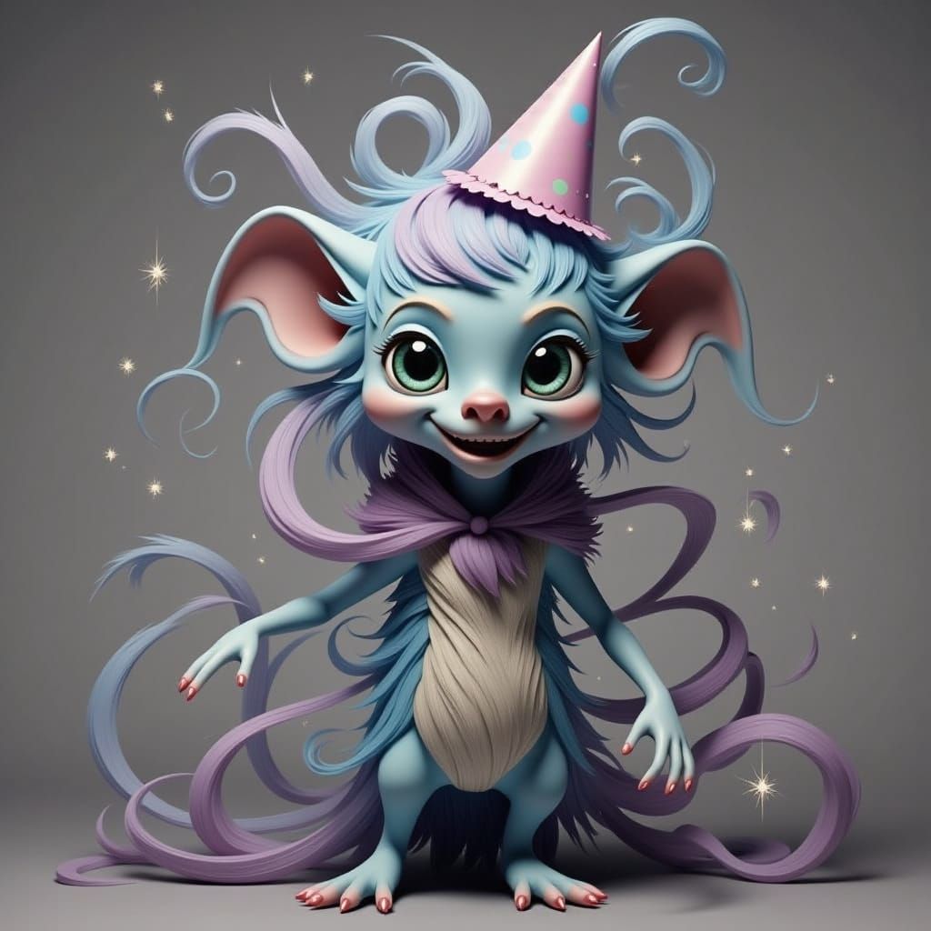 Birthday Celebration with Confetti and Party Hat