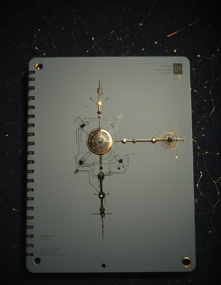 Sci-Fi Quantum Fuse with Golden Accents