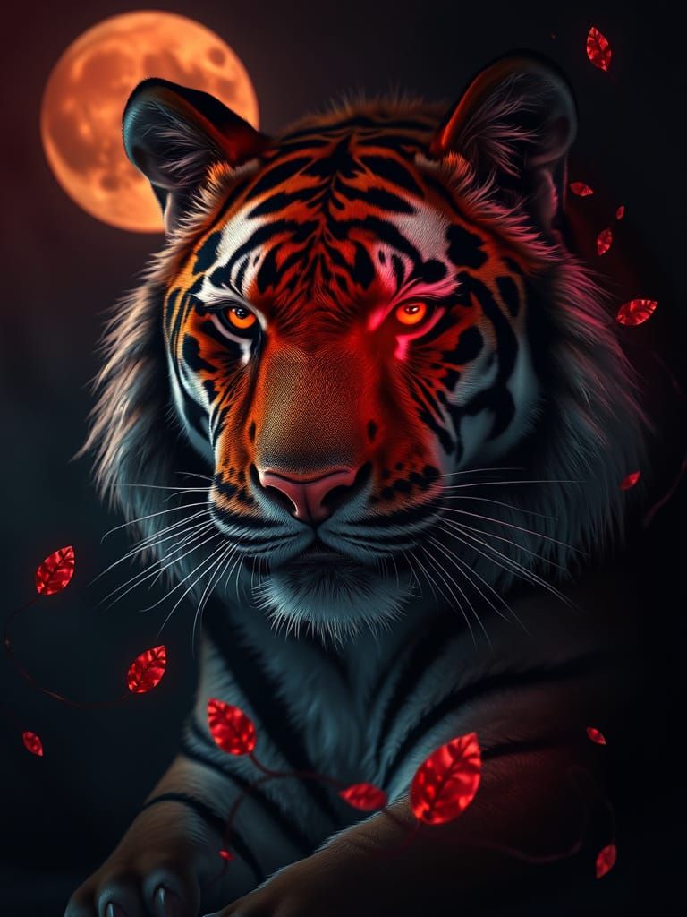 Regal Tiger in Ethereal Glow