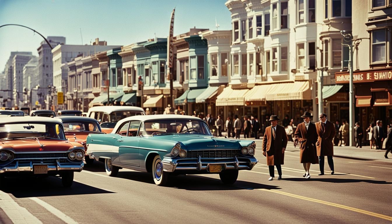 San Francisco's California Street: A Vintage Kodachrome Phot...