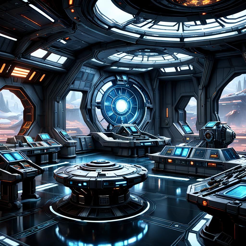 Star Wars Inspired Futuristic Laboratory Concept Art