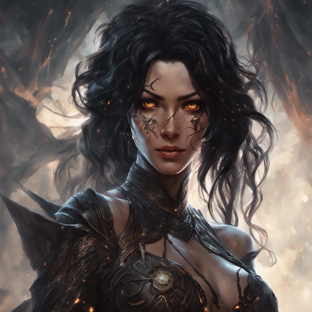 Evil Demigod Portrait in Dark Fantasy Style