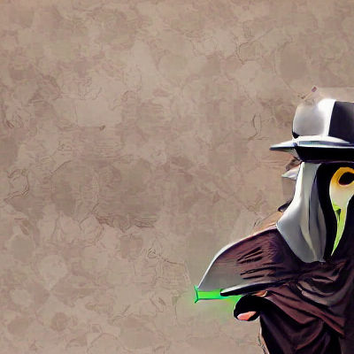 Eerie Plague Doctor in Shadow