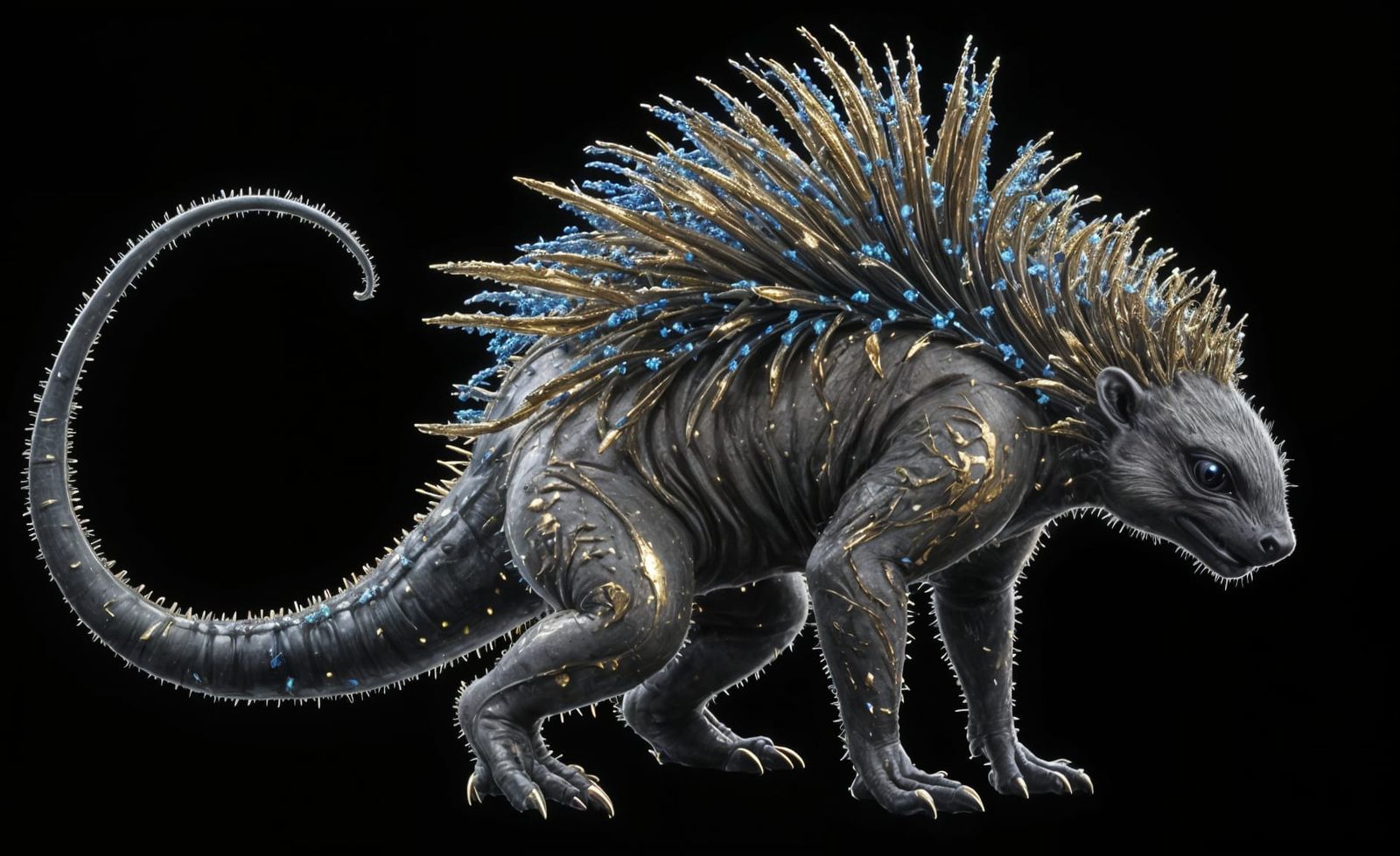 Exotic Alien Hybrid with Sparkling Flora