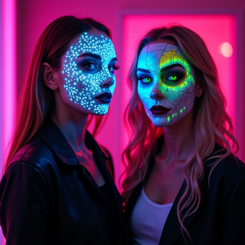 Neon Halloween Mask Contest: Nova vs Spark