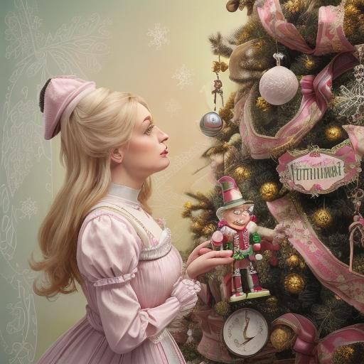 Pastel Victorian Christmas Home with Vintage Tree