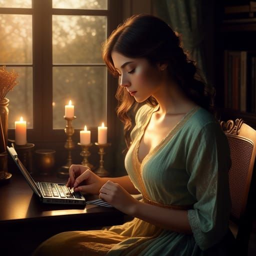 AI Generated Image of Writing