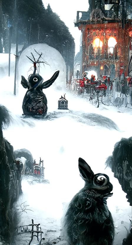 Christmas Rabbit in Sinister City: Dark Fantasy