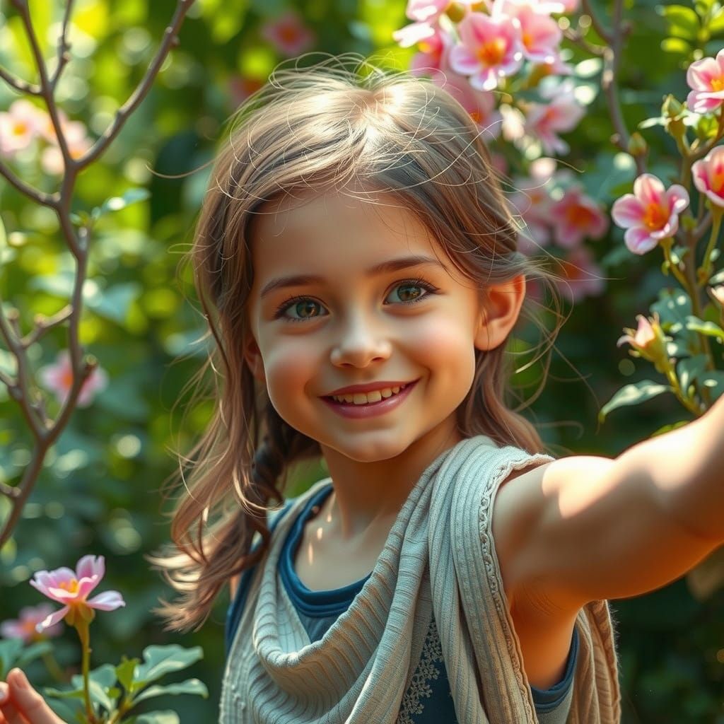 Mystical Girl Revealed in a Dreamy Hazy Light