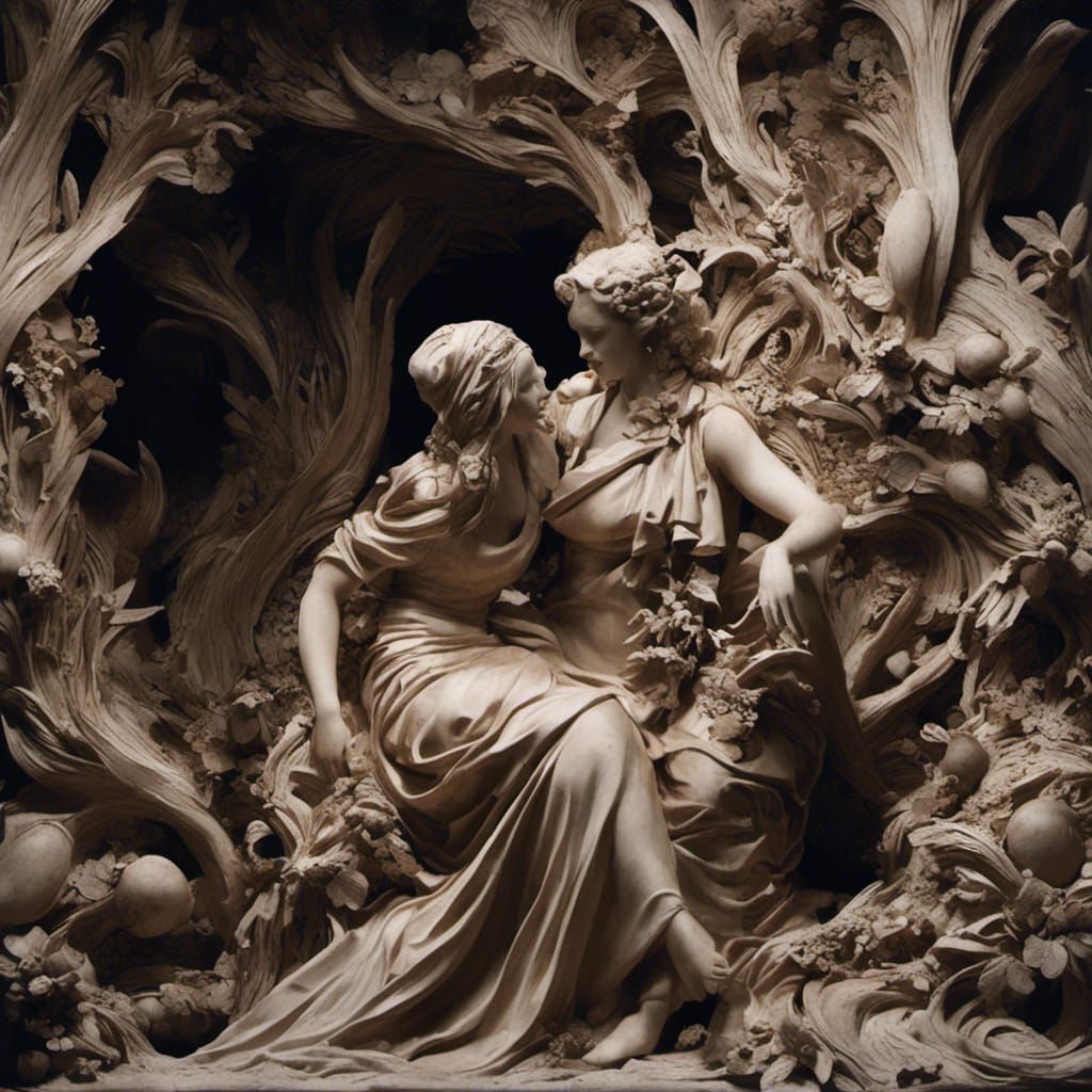 Wooden Dress Sculpture with Strong Expression