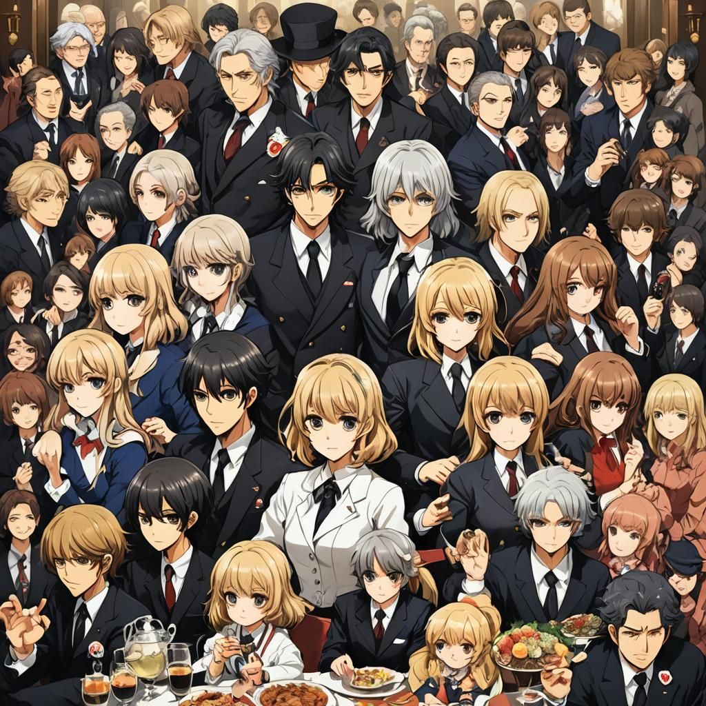 Anime Style Cosa Nostra Family Portrait