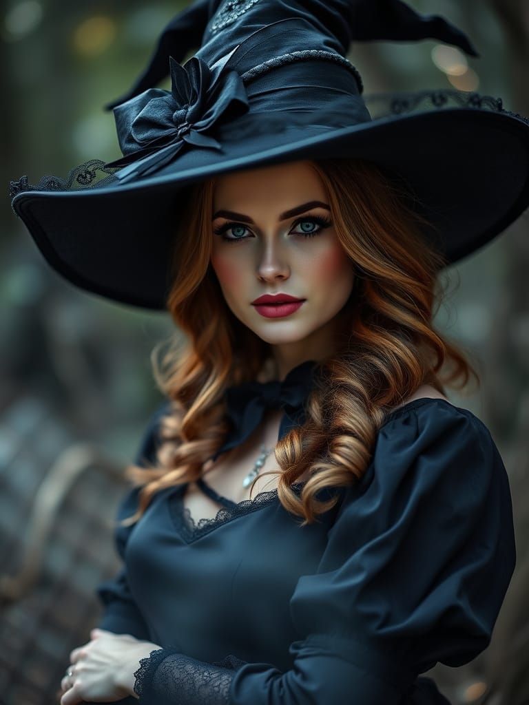 Glamorous 1860s American Witch Portrait