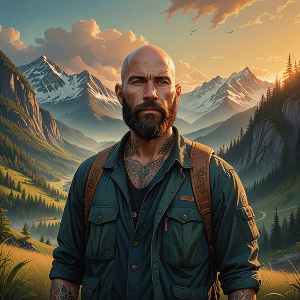 Stunning Male Portrait in Epic Landscape