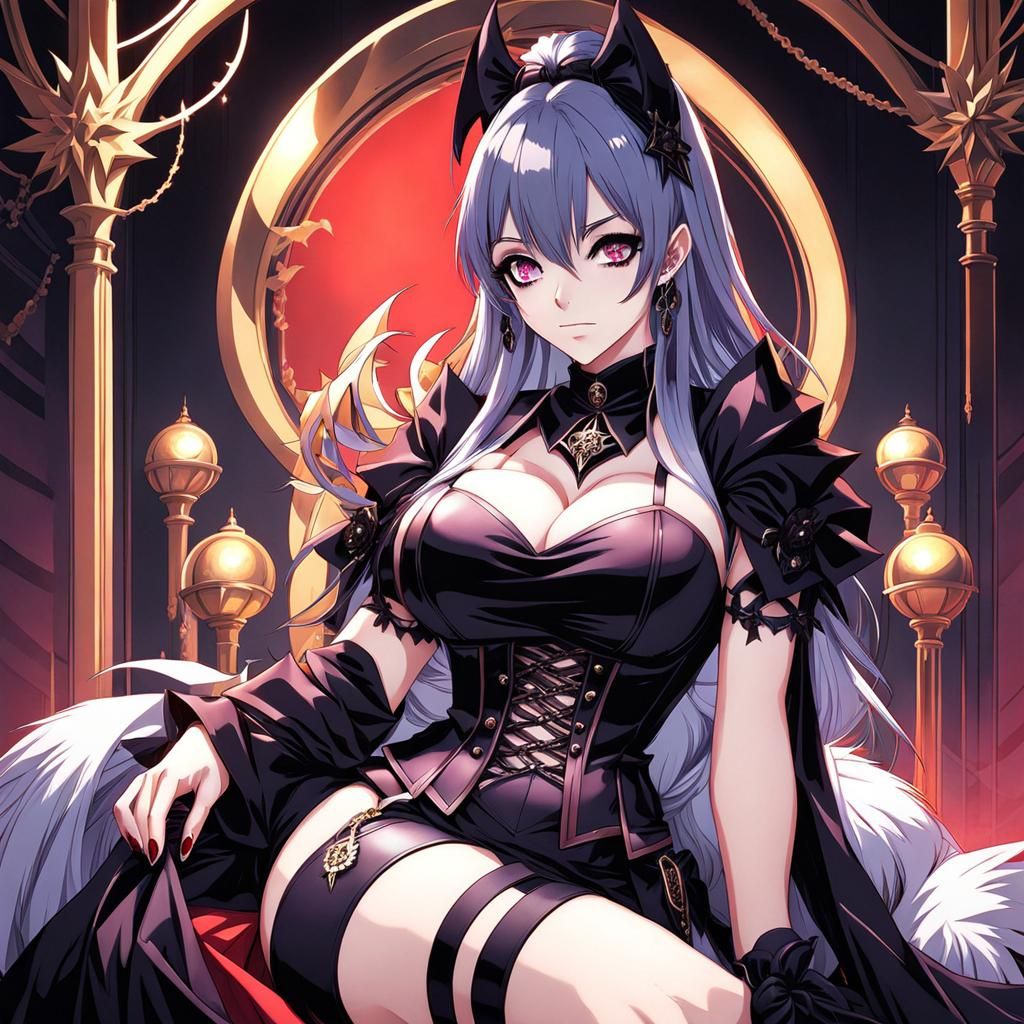 Goth Anime Girl Illustration