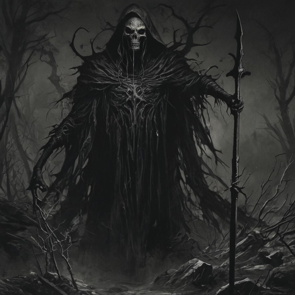 Eerie Grimdark Landscape in Atmospheric Realism