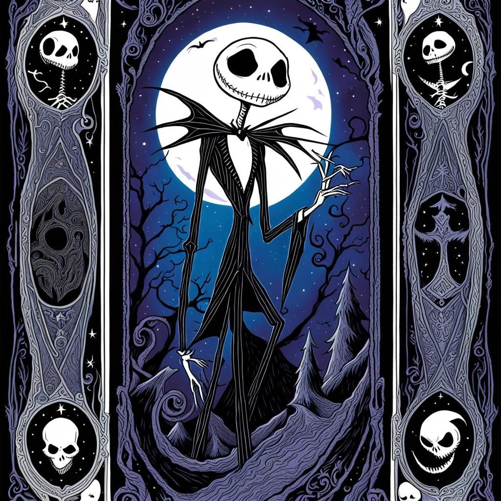 Nightmare Before Christmas Tarot Card, Lowbrow Art