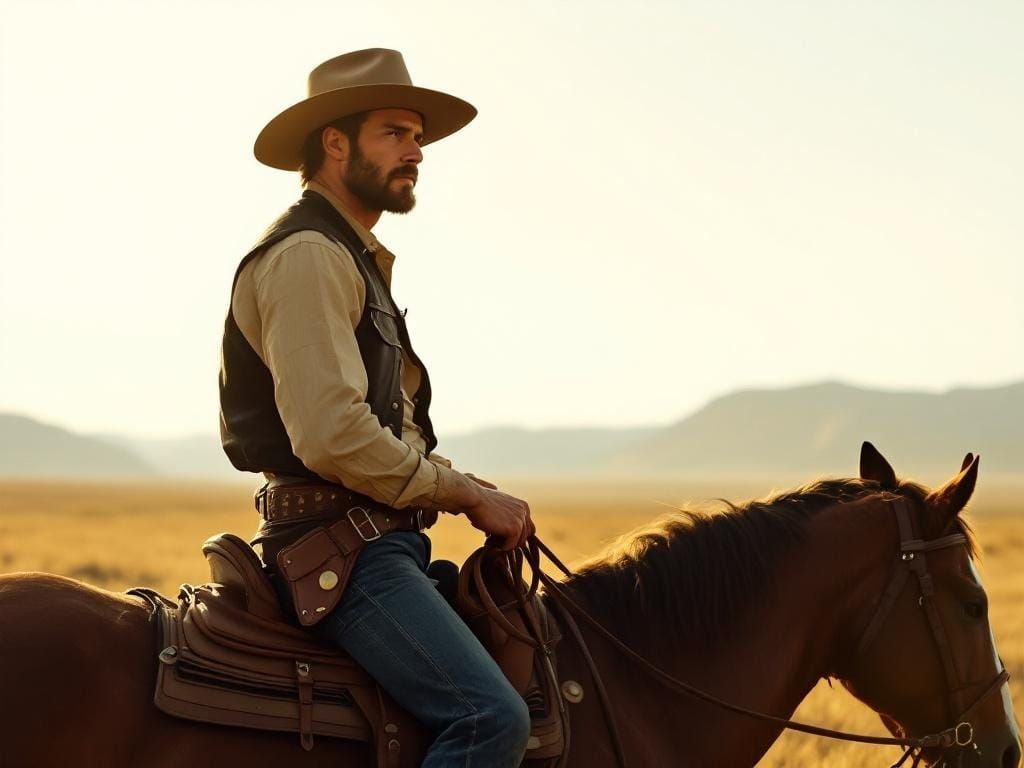 Cowboy at Dusk: American West Realism