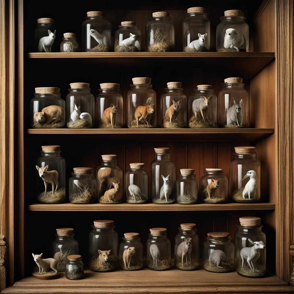 Curio Cabinet of Diaphonised Animals