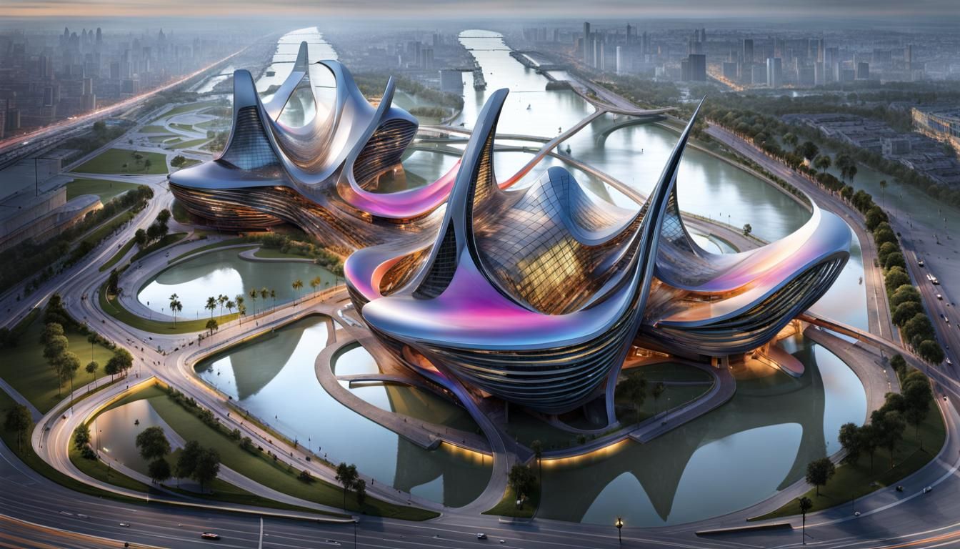 Architectural Masterpiece in Hyperrealism Style