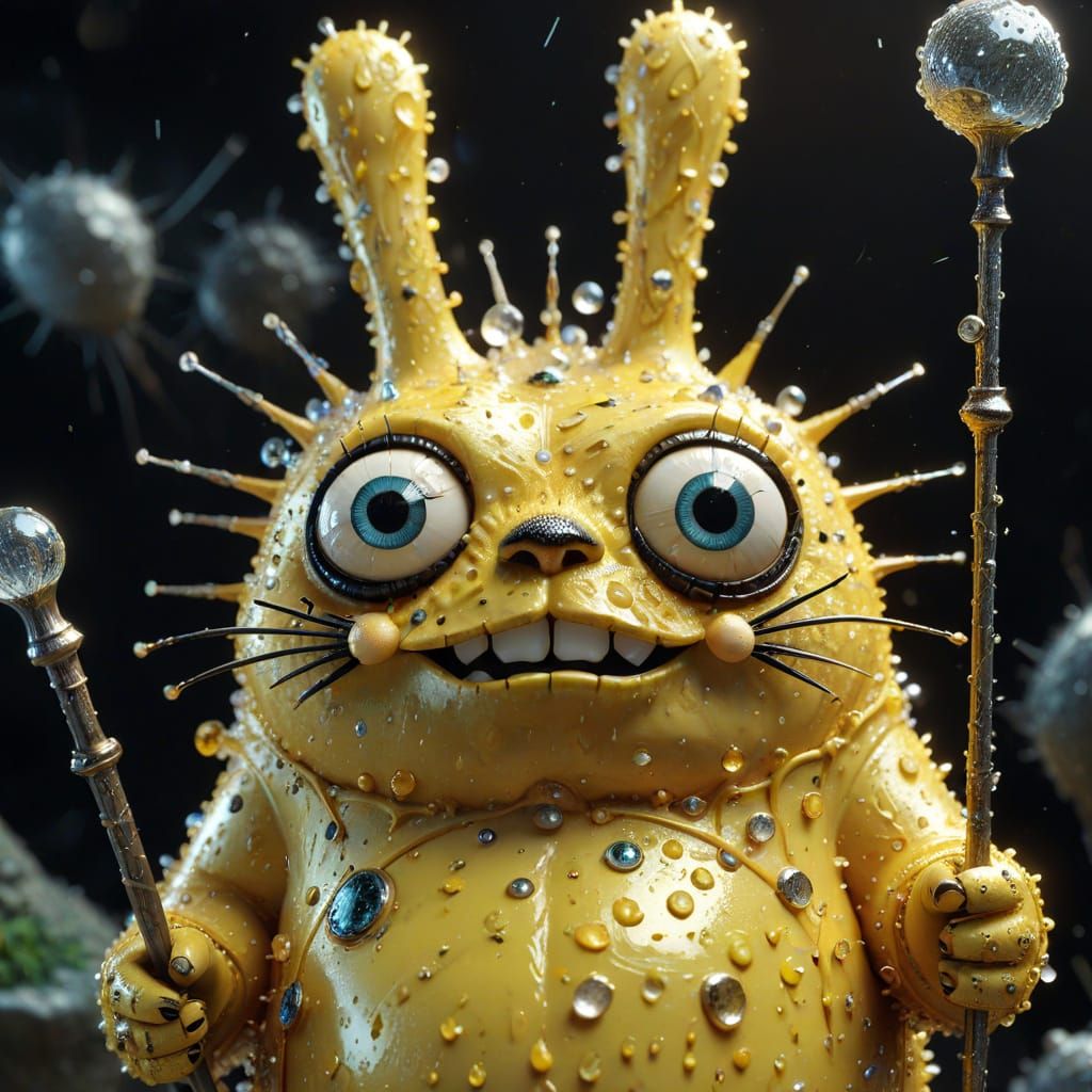 Surreal Grumpy Alien Creature in Dark Fantasy