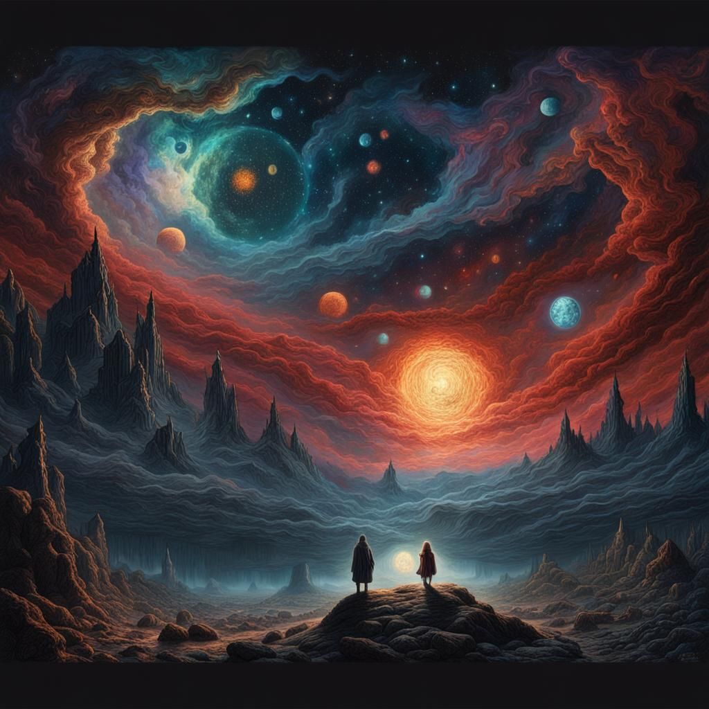 Cosmic Wonder: An 8k Horror-Inspired Space Scene