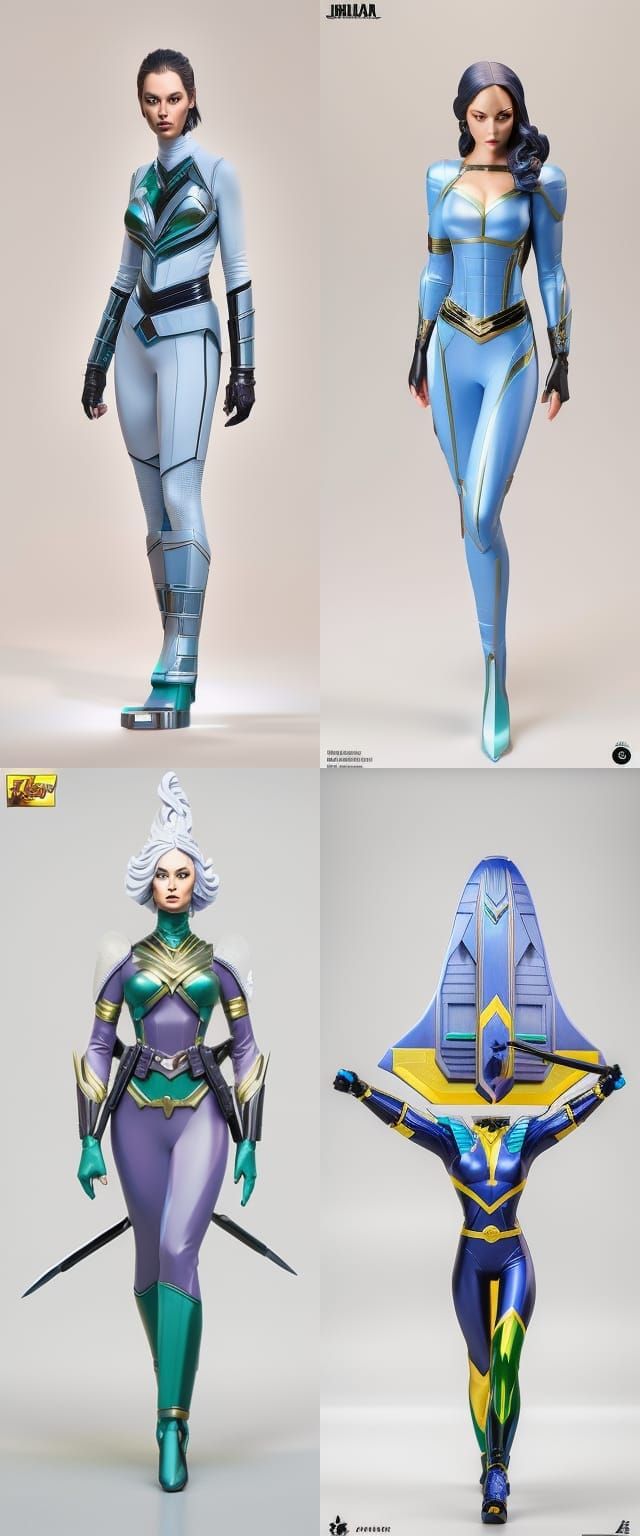 Caucasian Woman Superhero in Tropical Forest, Comic Art