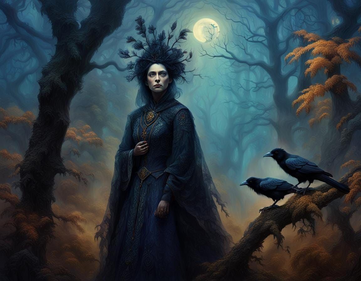 Enchantress Emerges from Mysterious Twilight Forest