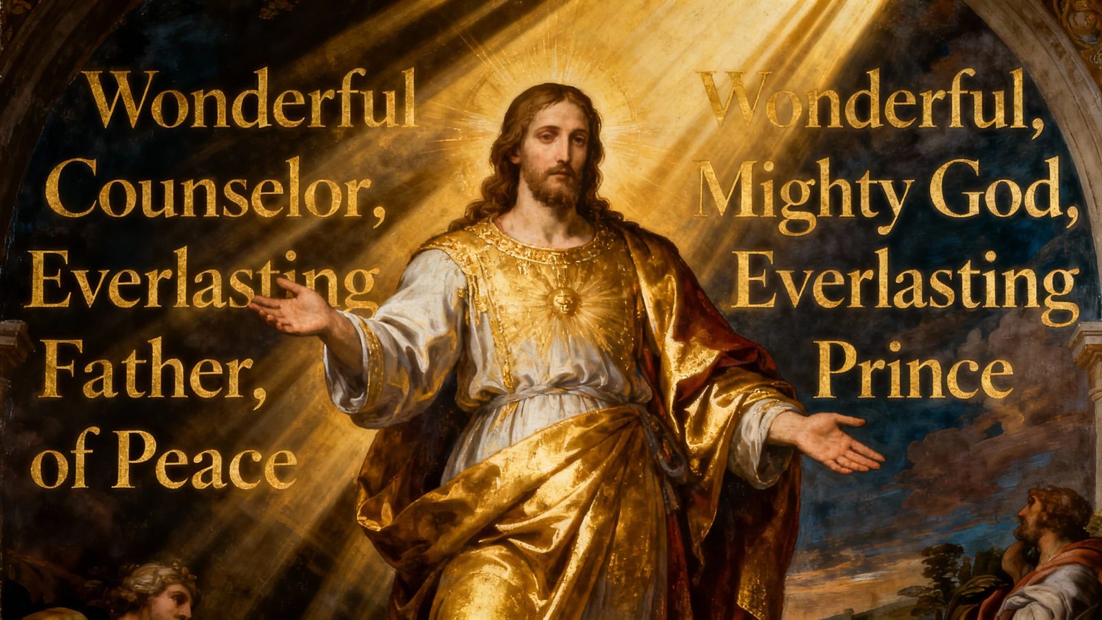 Majestic Jesus Christ in Renaissance Fresco Style