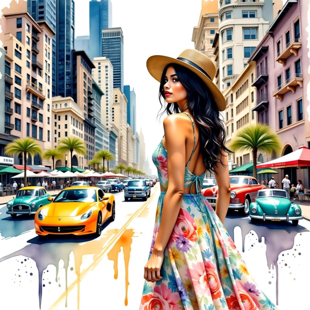 New York State of Mind: Alcohol Ink Watercolor