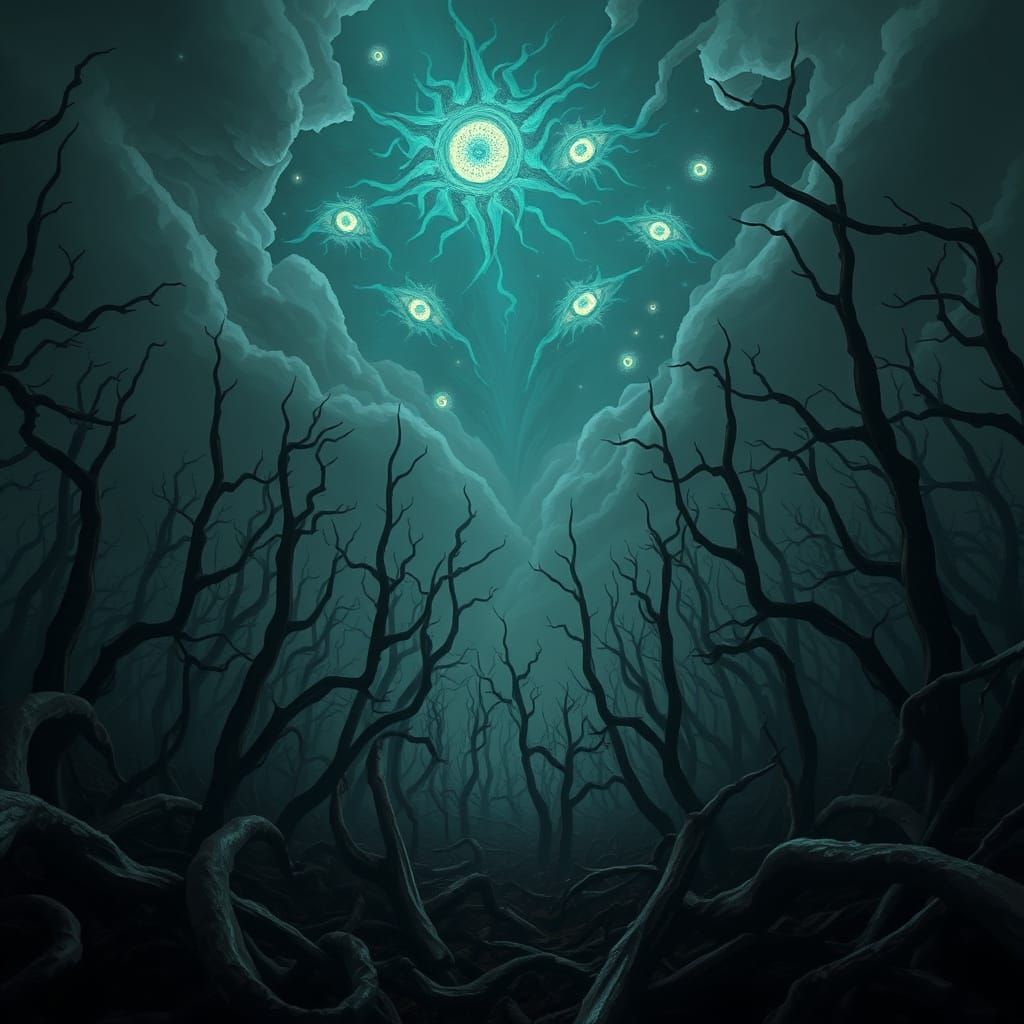 Ethereal Eyes Watch Over Bone Forest