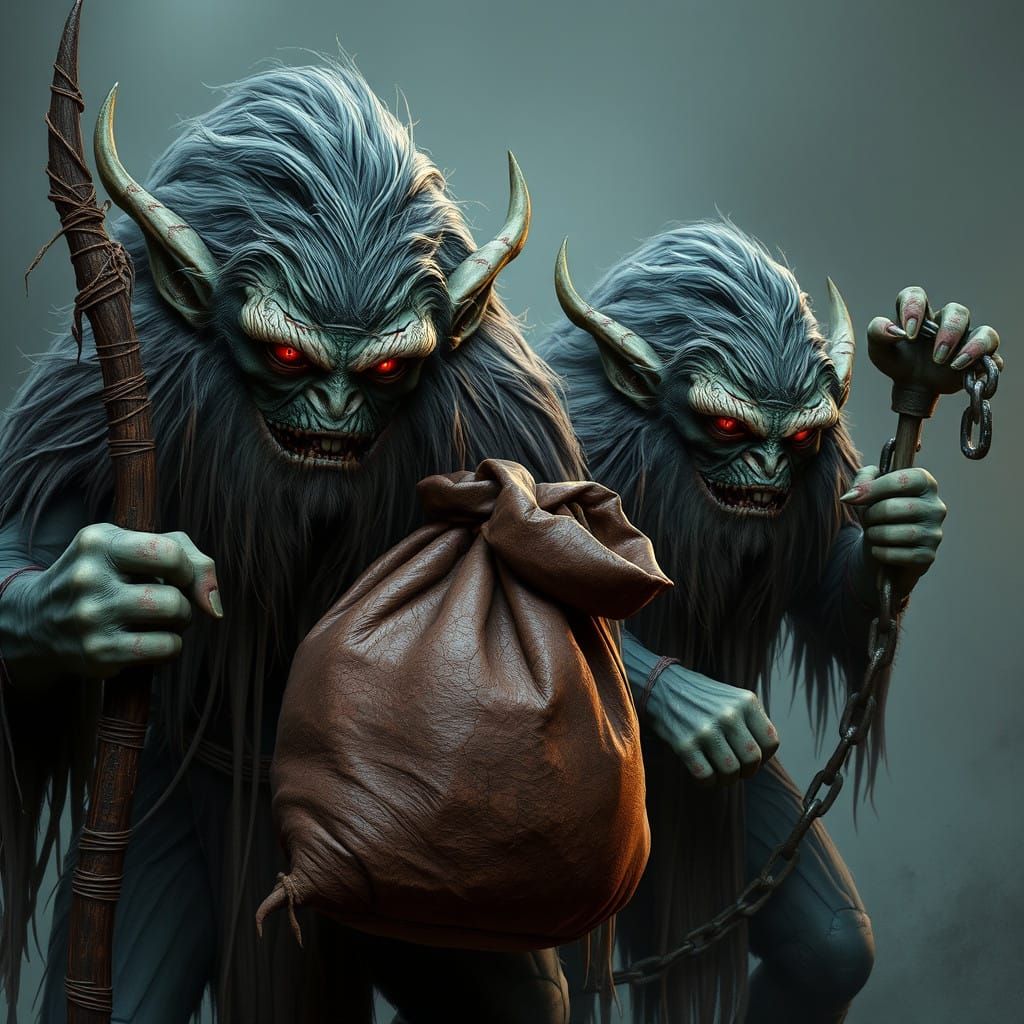 Fantastical Orcs in a Richly Detailed Fantasy Landscape