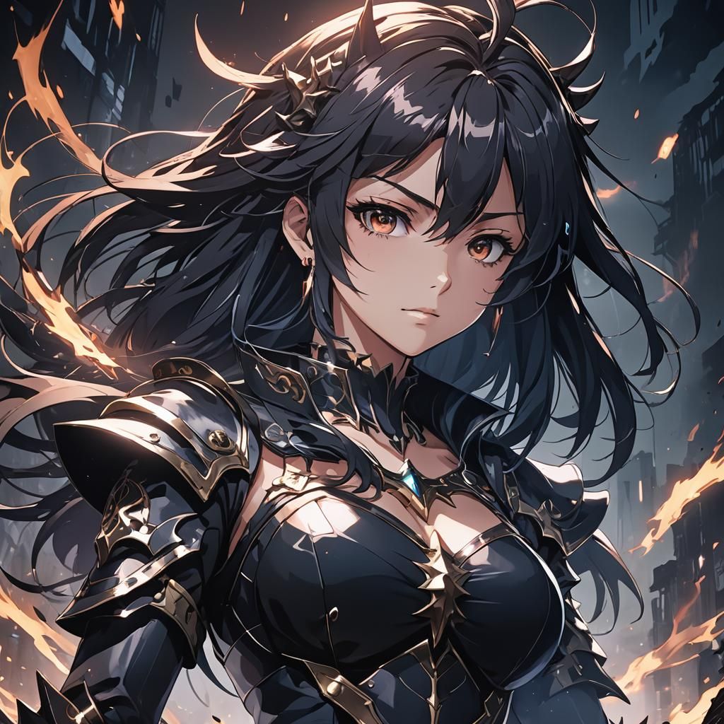 Dark Queen: Anime-Style Cel-Shaded Masterpiece