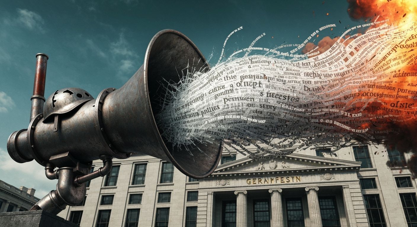 Monstrous Megaphone Screaming Manifestos in Dada Style