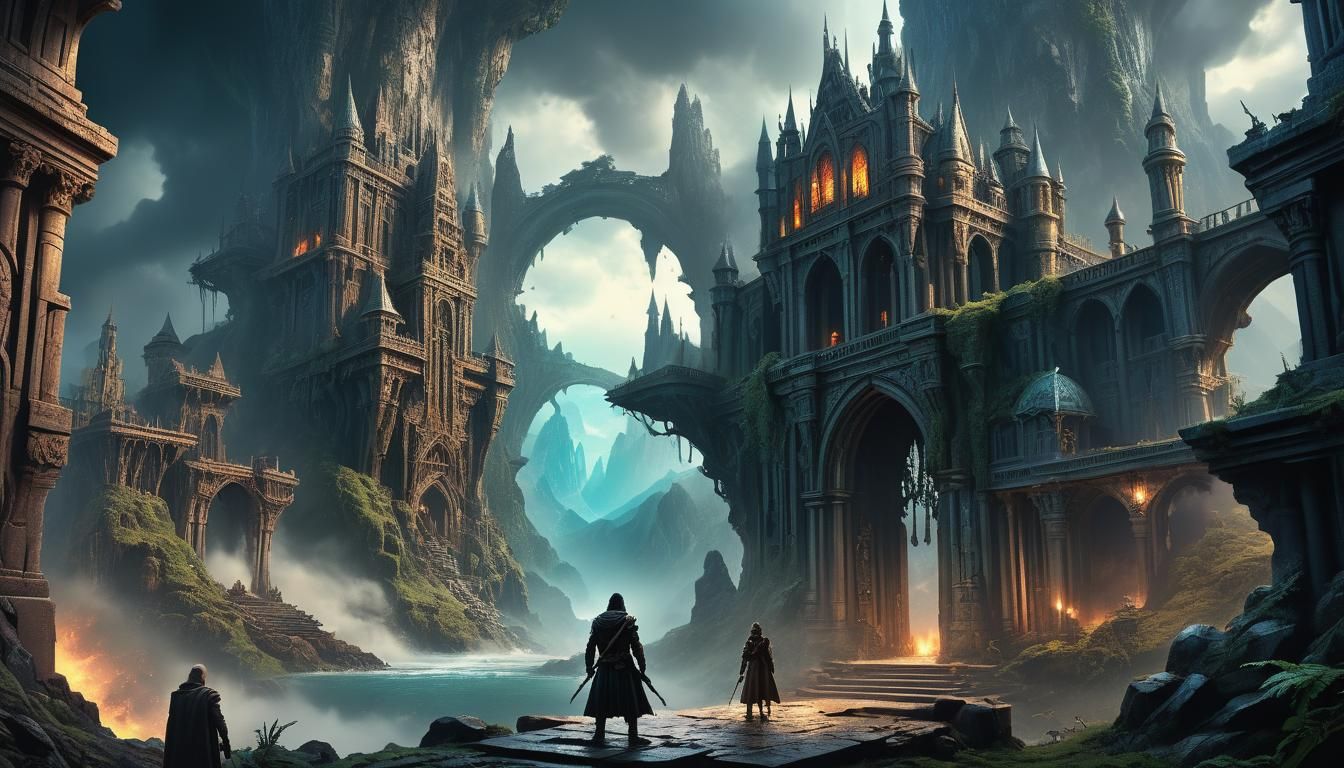 Fantasy Adventure Book Cover: Epic Digital Painting