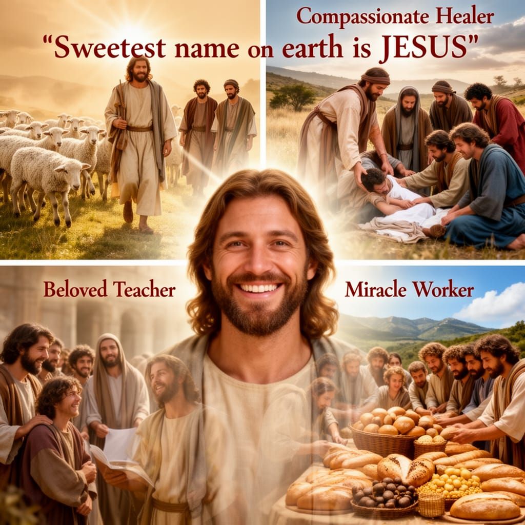 Jesus Portrayed as Shepherd, Healer, Teacher, Miracle Worker