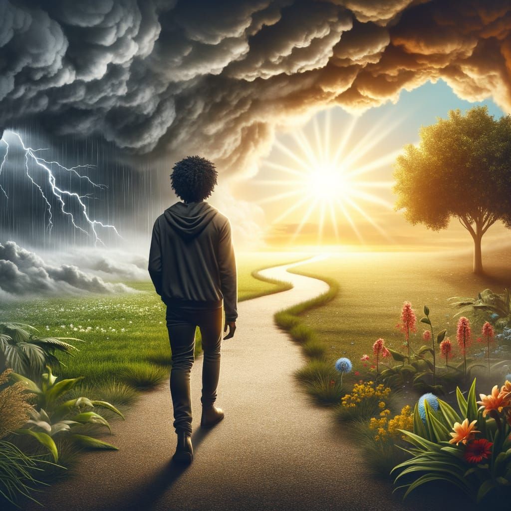 I'm walking away from the troubles in my life, I'm walking a...